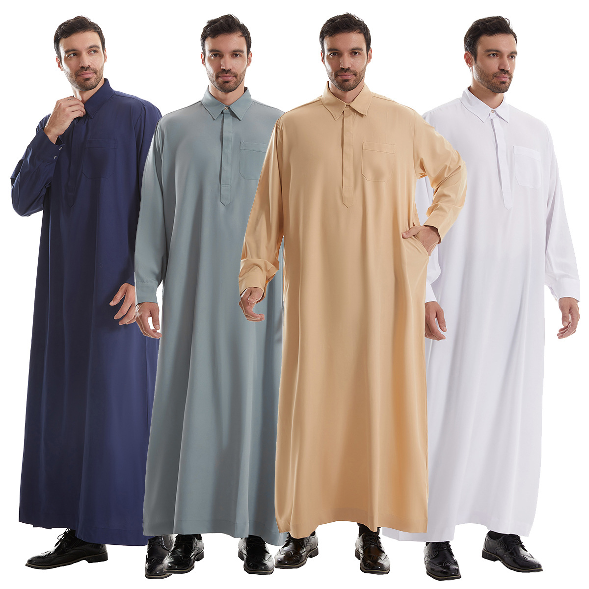 Men Formal Wear Dubai - Erkekler Jubba Thobe Erkek Uzun Gömlek