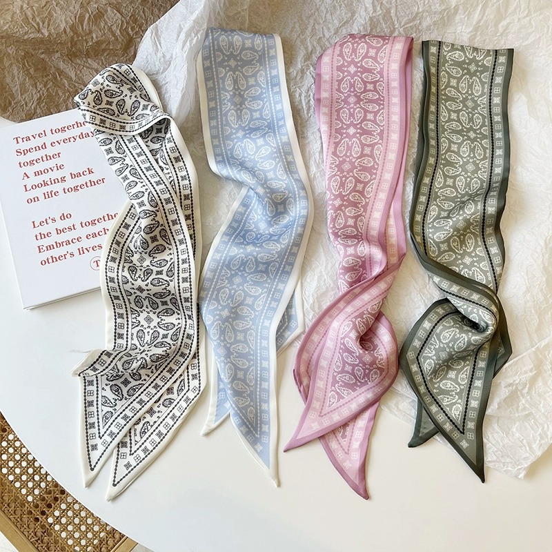 Silk Tie Woven - Set Serisi Ipek Saten Eşarp Kadın