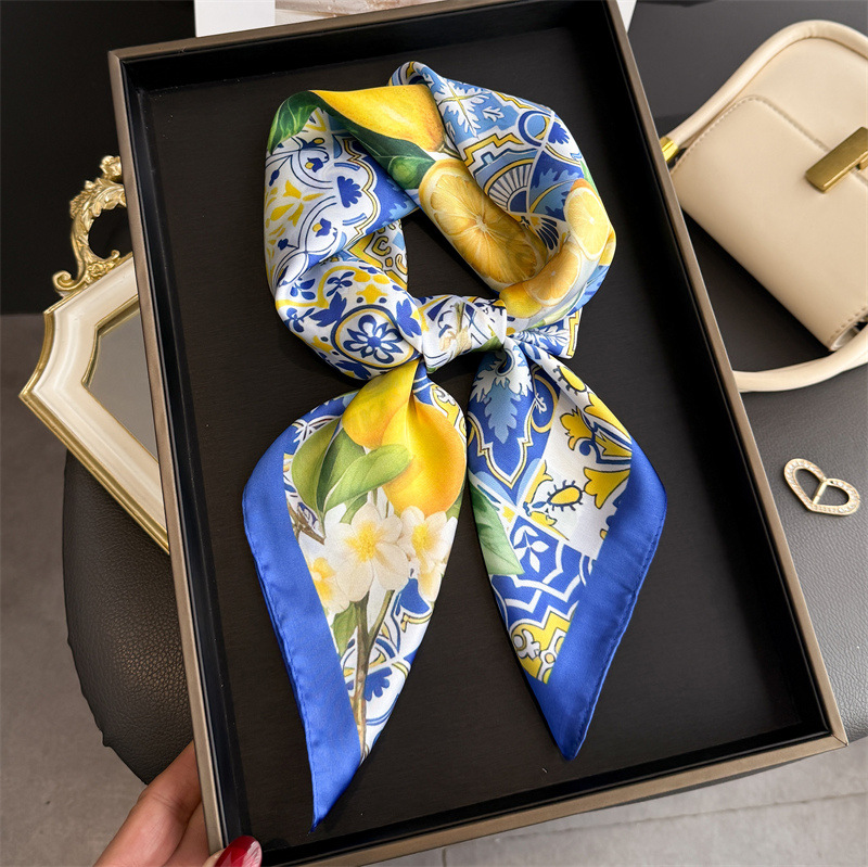 Silk Tie Woven - 2026 Yeni Meyve Desenli İpek Kare