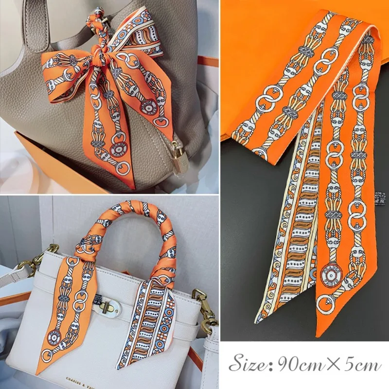 Silk Tie Woven - Kadınlar için moda ince ipek eşarp