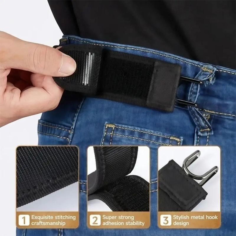 Men Formal Wear With Jeans - Unisex Tokasız Elastik Bel Kemeri Ayarlanabilir