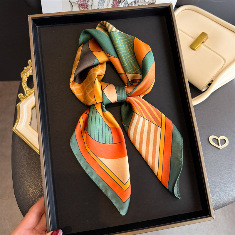 Silk Tie Woven - 2026 yeni geometri baskı ipek kare