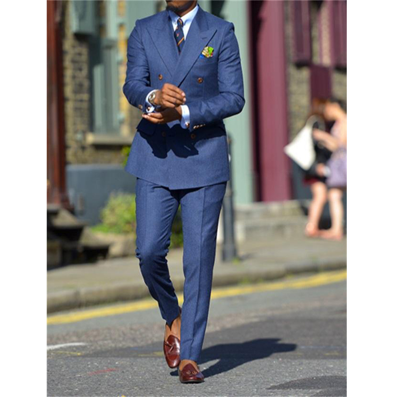 Koyu mavi resmi erkek takım el - Men Formal Wear Blue incelemesi ve fiyatı