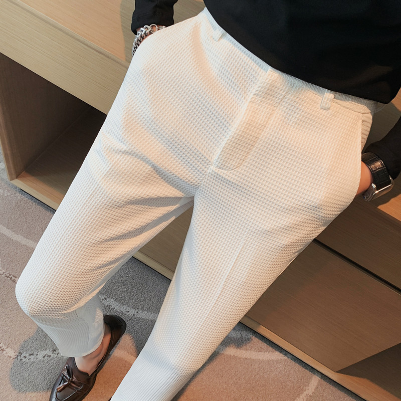 2024 Sonbahar Yeni Waffle Stre - Men'S Formal Wear For A Wedding incelemesi ve fiyatı