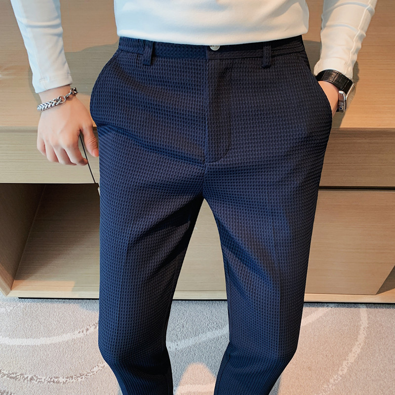 2024 Sonbahar Yeni Waffle Stre - Men'S Formal Wear For A Wedding incelemesi ve fiyatı