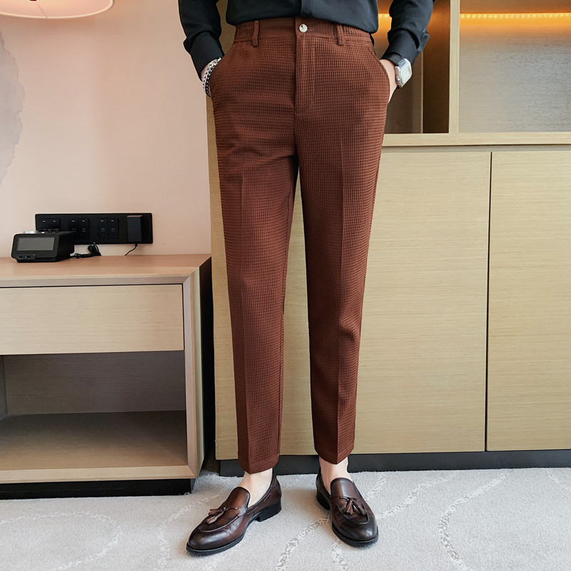 2024 Sonbahar Yeni Waffle Stre - Men'S Formal Wear For A Wedding incelemesi ve fiyatı