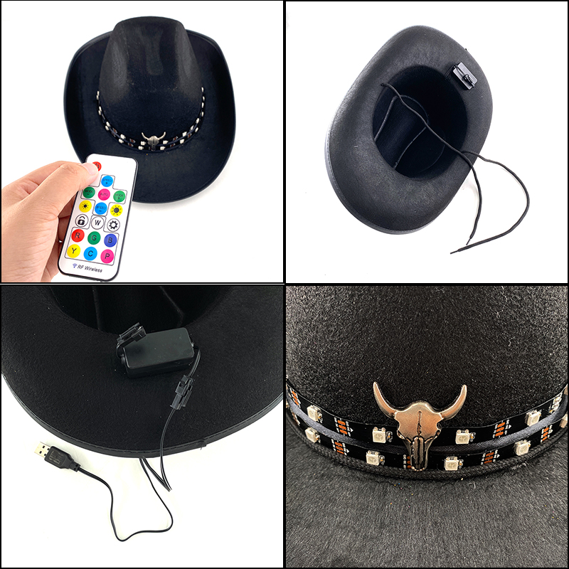 Uzaktan Kumanda LED Kovboy Şap - Men'S Formal Wear For Graduation incelemesi ve fiyatı