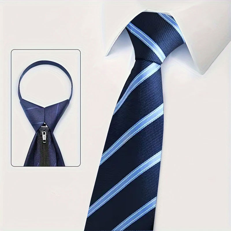 6 adet erkek Zip Kravat Bağlar - Men Formal Wear Blue incelemesi ve fiyatı