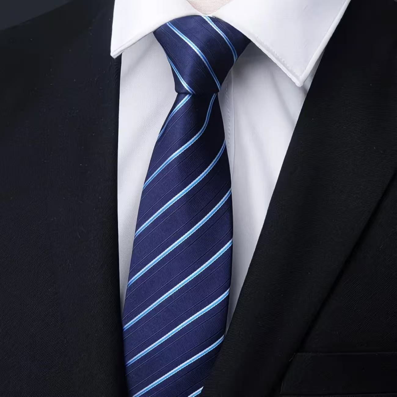 6 adet erkek Zip Kravat Bağlar - Men Formal Wear Blue incelemesi ve fiyatı