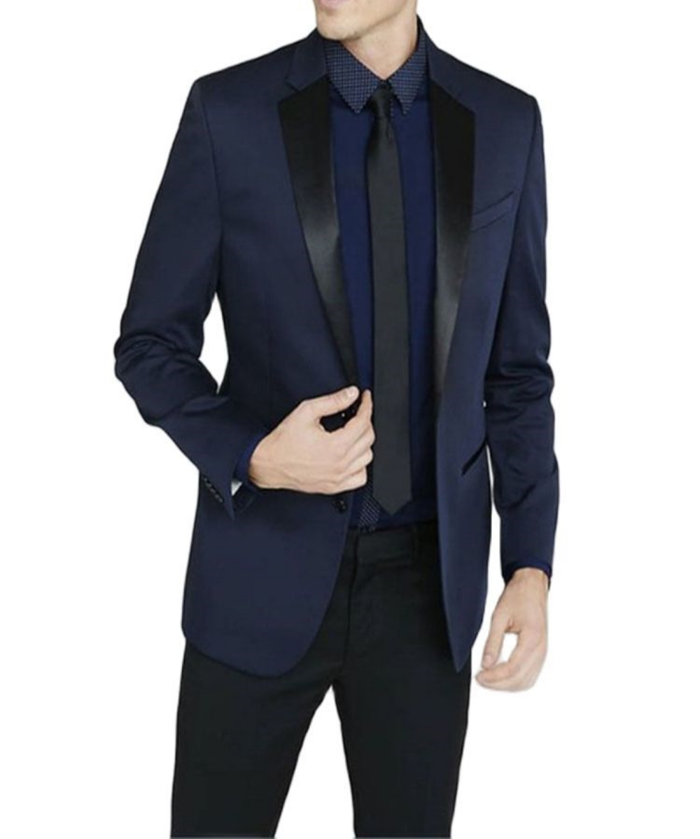 Yeni Groomsmen Çentik Siyah Ya - Men Formal Wear Blue incelemesi ve fiyatı